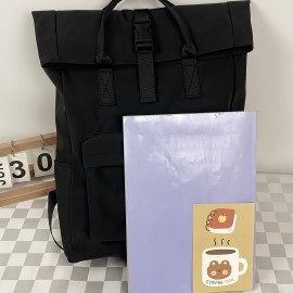 Men's & Women's Heavy-Duty Large Capacity Backpack - Large School College Travel Bag with Padded Adjustable Straps, Heavy-Duty Nylon Bookbag for Books, Laptop,,, Durable Black/Grey Backpack for & s