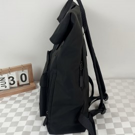 Men's & Women's Heavy-Duty Large Capacity Backpack - Large School College Travel Bag with Padded Adjustable Straps, Heavy-Duty Nylon Bookbag for Books, Laptop,,, Durable Black/Grey Backpack for & s