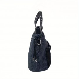 Women's Vintage Y2K Red/Blue Handbag with Adjustable Crossbody/Backpack Strap, Multi-Pocket Nylon Bag for Work, Commute & Parties - Casual Zipper Closure &, Stylish Streetwear Purse