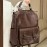 Large Capacity Vintage Brown Backpack - Versatile Shoulder & Handbag, Zipper Closure, Polyester Lining, Ideal for Travel & Daily Use, Travel Backpack | Retro Style Bag | Durable Straps