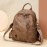 Women'S Retro Backpack - Solid Color BrownRed/ - Adjustable Strap, Zipper Closure, - Durable Casual & Office Bag for Everyday, Travel - Easy-clean Design, Backpack For Travel, Vintage Style, Daily Commute, Classic Look, Sturdy Construction