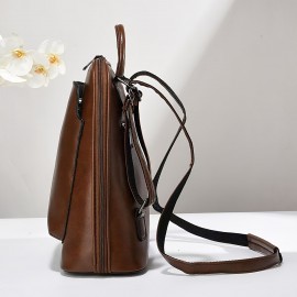 Women'S Minimalist Backpack - Laptop Bag with Adjustable Shoulder Straps, Zipper Closure, Spacious Interior Compartment - Durable Polyester Backpack for Work, Travel, School, Everyday Use - Elegant Women'S Backpack in Black, Backpack for Travel, Work Bag, Sleek Design, Sturdy Construction, Office Women, Elegant Backpack For Women, Backpack For Women, Laptop Backpack For Women, Women'S Backpack, School Bag For, Bag For Women