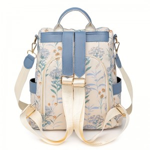 Women'S Floral Backpack | Casual Style | Anti-Theft Design | Large Capacity | Multi-Function with Adjustable Straps | Lightweight Synthetic | Zip Closure | Ideal for Work, & Travel, Backpack for