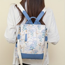 Women'S Floral Backpack | Casual Style | Anti-Theft Design | Large Capacity | Multi-Function with Adjustable Straps | Lightweight Synthetic | Zip Closure | Ideal for Work, & Travel, Backpack for