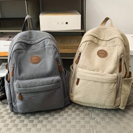 Perfect Lily Women's Large Capacity Backpack - Elegant Olive Green/Black/Tan/Gray/Beige/White, 15+ Laptop Compartment, Multiple Zippered Pockets, Adjustable Padded Shoulder Straps, Durable Corduroy Backpack for Work, School, Travel, Everyday Use - Stylish & Functional Gift for Women, Purse Backpack for Women, Backpack for High School, Quilted Backpack, Backpack for Women Laptop, Backpack for s