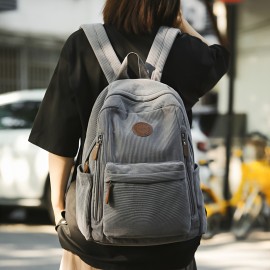 Perfect Lily Women's Large Capacity Backpack - Elegant Olive Green/Black/Tan/Gray/Beige/White, 15+ Laptop Compartment, Multiple Zippered Pockets, Adjustable Padded Shoulder Straps, Durable Corduroy Backpack for Work, School, Travel, Everyday Use - Stylish & Functional Gift for Women, Purse Backpack for Women, Backpack for High School, Quilted Backpack, Backpack for Women Laptop, Backpack for s