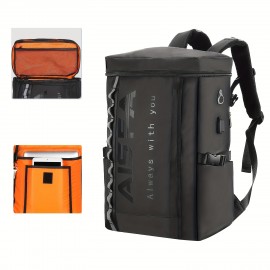 [Large Laptop Backpack] ASGA Large Capacity Laptop Backpack | Adjustable Shoulder Straps, Multiple Compartments, Durable Black Design for School, Travel & Daily Commute