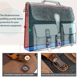 NEWHEY Men'S 15.6-Inch Laptop Crossbody Bag - Lightweight Canvas Shoulder Bag with Detachable Strap, Zipper Closure & Polyester Lining for Office, Commuting, Travel - Grey, Laptop Bag, Commuting Accessory, Minimalist Design, Zipper Closure Bag