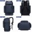 [Navy Blue Travel Backpack] 15.6-Inch Laptop Navy Blue Travel Backpack | Men's Backpack with Multiple Zippered Pockets, Shoe Storage, Adjustable Straps - Airline Approved for Hiking, Outdoor Sports & Daily Commute