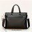 [Luxury Briefcase] Luxury Men's Briefcase | Sleek Black Office and Travel Bag with Laptop Compartment, Adjustable Shoulder Strap, and Secure Zip Closure for Daily Commute, Business, or Casual Outings