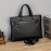 [Luxury Briefcase] Luxury Men's Briefcase | Sleek Black Office and Travel Bag with Laptop Compartment, Adjustable Shoulder Strap, and Secure Zip Closure for Daily Commute, Business, or Casual Outings