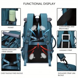 Travel Backpack, Airline Approved Carry-On Backpack for Women and Men with Shoe Compartment, 17, 3-Inch Laptop Backpack for Flying, Hiking Casual Daypack