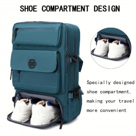 Travel Backpack, Airline Approved Carry-On Backpack for Women and Men with Shoe Compartment, 17, 3-Inch Laptop Backpack for Flying, Hiking Casual Daypack