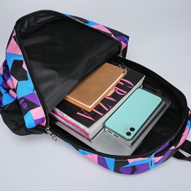 Stylish Multifunctional Travel Backpack for Men and Women, Large Capacity, Lightweight Commuter Student Bag with Tablet Compartment, Adjustable Shoulder Straps, Polyester Lining, Casual Convertible Design, Backpack for Travel