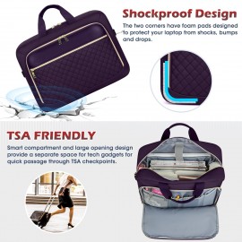 RAINSMORE Women's Tote Bag Laptop Bag 17.3 Inch Laptop Briefcase for Women Men Shoulder Messenger Bag Large Computer Bag for Business Office Work College, College Backpack, Unisex Design, Professional Briefcase, Reinforced Stitching, Spacious Laptop