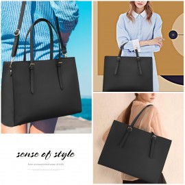 Laptop Bag For Women Waterproof Lightweight 15.6 Inch Computer Tote Bag Business Office Briefcase Large Capacity Handbag Shoulder Bag Professional Office Work Bag