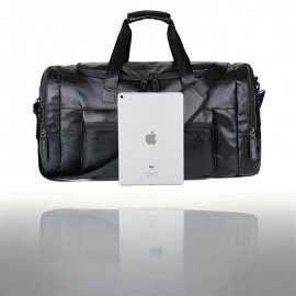 Customizable Men's Tote Bag for Travel, Large Capacity with Adjustable Shoulder Strap and Multiple Storage Compartments, Perfect for Weekend Trips and Outdoor Activities