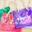 [1pc Customizable PVC Tote] 1pc Durable Transparent PVC Tote Bag with Twine Handles | Customizable, Personalized Text & Pink Glitter Design, Perfect for Everyday Use or Special Occasions