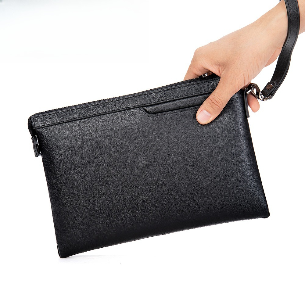 Men'S Genuine Cowhide Leather Handbag & Wallet - Multifunctional Business & Casual Portable Organizer with ID Holder, Card Slots, Cash Pocket - Slim Durable Design for Travel, Work, Everyday Use - Stylish & Secure Men'S Accessory (No Power Required)