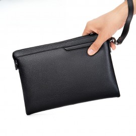 Men'S Genuine Cowhide Leather Handbag & Wallet - Multifunctional Business & Casual Portable Organizer with ID Holder, Card Slots, Cash Pocket - Slim Durable Design for Travel, Work, Everyday Use - Stylish & Secure Men'S Accessory (No Power Required)