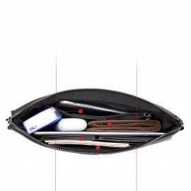 Men'S Genuine Cowhide Leather Handbag & Wallet - Multifunctional Business & Casual Portable Organizer with ID Holder, Card Slots, Cash Pocket - Slim Durable Design for Travel, Work, Everyday Use - Stylish & Secure Men'S Accessory (No Power Required)