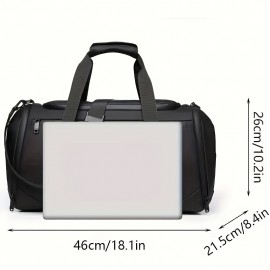 New Large Capacity Travel Tote Bag, Large Handbag, Men'S Handbag, Portable Overnight Luggage Bag, Unisex Sports Gym Bag, Sports and Outdoor Adventures - Casual Style, Hand Wash Only, Not Dry Clean, Large Capacity Duffel Bag, Duffel Bag For Men