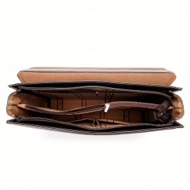 Men'S Large Capacity Business Briefcase - Versatile Shoulder & Crossbody Bag with Adjustable Strap, Ideal for Daily Commute and Travel, Black, Briefcase