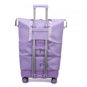 A Tote Bag with Wheels And a Handle, Suitable for Daily Outings, Short And Long Trips, Moving, And School, The Bottom of The Travel Bag Features Detachable Swivel Wheels, a Removable Handle, And Includes Dry And Wet Separation Bags, The Bottom Can Be Opened to Expand Two Layers, The Fabric Is And Scratch-Resistant, After Removing The Handle, It Can Be Used As a Suitcase, Available in Six Colors