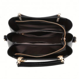 Women'S Large Capacity Tote Bag with 3 Pockets - Convertible Shoulder & Crossbody Handbag, Synthetic, Zipper Closure, Polyester Lining, Elegant Design for Everyday Use, Versatile Carryall | Elegant Tote Bag | Synthetic Bag, Purse