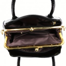 Handbag, high-quality snake Light Beige pattern Wo 's small handbag, dinner bag, shopping and leisure handbag, PU clip buckle multi-layer handbag