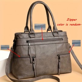 Perfect Lily Women's Professional Handbag with Zipper Closure - Convertible Crossbody/Handbag, Spacious Interior Compartment, Detachable Strap - Purse for Work, Travel, Everyday - Coffee Brown/Black/ - Ideal Gift for Women, Versatile Accessory, Sleek Tote, Highquality Finish, Crossbody Bag, Working Women