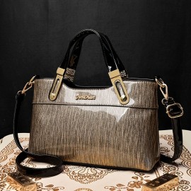 Women'S Luxury Crossbody Bag - Elegant Zipper Closure, Detachable Strap & Golden-Tone Hardware, Burgundy Red Handbag for Everyday, Office, Parties - Durable Painted Finish Women'S Purse, Crossbody Purse, Party Accessory, Sophisticated Accessory, Polyester Lined Interior, Evening Accessory, Vintage Style, Sturdy Construction, Shoulder Bag, Fashion Women