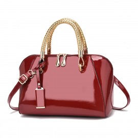 [Elegant Evening Clutch Purse] Golden-Tone Chain Strap & Zipper Closure, Women's Elegant Evening Clutch Purse - Large Capacity for Weddings, Parties, Formal Events - 7 Colors (Black Shown)