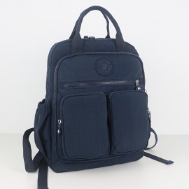 BO Women's Lightweight Nylon Backpack - Multi-Pocket School & Travel Backpack with /Korean Style, Adjustable Straps & Golden-Tone Hardware, Mustard-Yellow//Dark Grey, Durable Zipper Closure, Partition Storage for College,