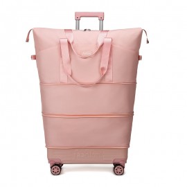 A Tote Bag with Wheels And a Handle, Suitable for Daily Outings, Short And Long Trips, Moving, And School, The Bottom of The Travel Bag Features Detachable Swivel Wheels, a Removable Handle, And Includes Dry And Wet Separation Bags, The Bottom Can Be Opened to Expand Two Layers, The Fabric Is And Scratch-Resistant, After Removing The Handle, It Can Be Used As a Suitcase, Available in Six Colors