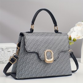 New Handbag, Flip-Top handbag Design, Detachable Shoulder Strap, Metal Hardware Decoration, Single Shoulder/ handbag