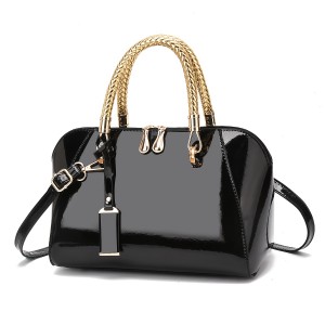 [Elegant Evening Clutch Purse] Golden-Tone Chain Strap & Zipper Closure, Women's Elegant Evening Clutch Purse - Large Capacity for Weddings, Parties, Formal Events - 7 Colors (Black Shown)