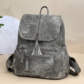 [Vintage Bag] Brown Faux Leather Vintage-Inspired Women's Shoulder Bag with Adjustable Strap | Multiple Pockets, Zipper Closure, Casual Style, Durable Zippers