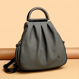 Women'S Convertible Handbag & Backpack - Large Capacity Tote with Zipper Closure, Spacious Interior for Work, Travel, Everyday Use - Elegant Synthetic Purse with Side Pocket - Convertible Shoulder Bag Clutch for Women, Commuting Accessory, Sleek Design, Durable Construction, Fashion Lovers