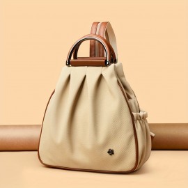 Women'S Convertible Handbag & Backpack - Large Capacity Tote with Zipper Closure, Spacious Interior for Work, Travel, Everyday Use - Elegant Synthetic Purse with Side Pocket - Convertible Shoulder Bag Clutch for Women, Commuting Accessory, Sleek Design, Durable Construction, Fashion Lovers