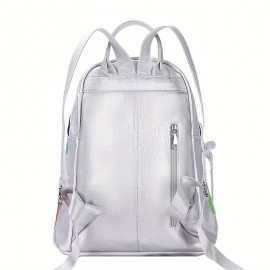 Mexican Niche Double-Shoulder Bag for Women New Fashion Color Block Large Capacity Travel Backpack Trendy Ladies' Handbag