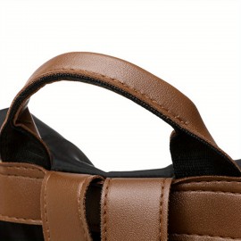 Sweet as Can Bee Women's Fashion Backpack - Playful Bee & Floral Print, Large Capacity with Multiple Pockets, Durable Polyester, Adjustable Straps, Beige/Black, Machine Washable for Casual & Professional Use, Soft Shell Design, Zipper Closure