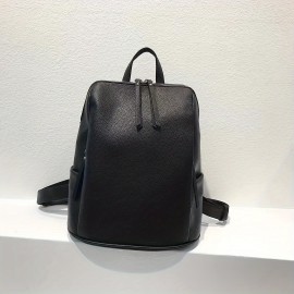 [Stylish Backpack] Convertible Women's Backpack | Stylish Solid Color PU Daypack with Zip Closure, Polyester Lining, Adjustable Straps for Travel & Everyday Use, Textured Finish, Modern Casual Bag (White/Green/Yellow/Black)