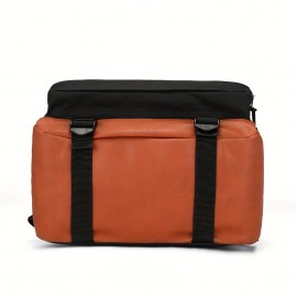 [Customizable Backpack] Lightweight Customizable Photo & Text Backpack | Oxford Fabric with Adjustable Straps, Black with Orange Accents, Machine Washable Personalized Gift, Ideal for Daily Commuting and Travel