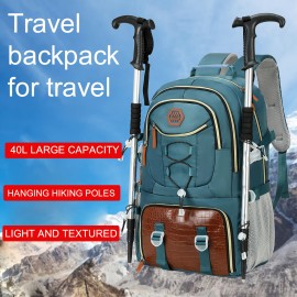 [Large Capacity Backpack] ENOSHI 40L Large Capacity Backpack with Laptop Compartment & Shoe Storage - Heavy-Duty Travel Hiking Camping Backpack, Port, Adjustable Straps, 17.3 Inch Laptop Sleeve for Outdoor,, - Compatible with 40L Capacity (Men
