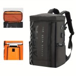 [Large Laptop Backpack] ASGA Large Capacity Laptop Backpack | Adjustable Shoulder Straps, Multiple Compartments, Durable Black Design for School, Travel & Daily Commute