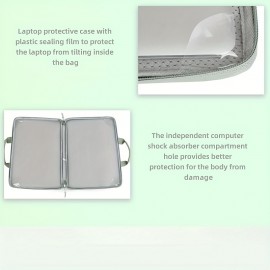 Personalized 180° Open-Close Durable Laptop Briefcase, Oxford Fabric Material, 14/15 Inch Computer Bag with Custom Butterfly Letter Design - Ideal Gift for School, Office, or Valentine'S Day - Black, Light Purple, Green, Gray, Dark Gray, Blue