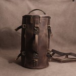 A Crazy Horse Leather Long Bucket Bag With A Capacity Of 20L Is Suitable For Men'S Travel And Commuting, And It Is A First Layer Of Cowhide For Birthday Gifts