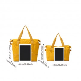 Simple Expandable Tote Bag, Suitable for Daily Commute and Short Trips, with Dry-Wet Separation Pockets, Large Capacity, Scratch-Resistant and Durable, Available in Nine Colors, Tote Bag, Travel/gym/luggage Bag For Travel