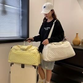 3pcs Handbag Set, New Quilted Fashion Three-Piece Set, Large Capacity Travel Bag Set, Outdoor Sports Tote Bag, Business Trip Luggage Organizer Bag, Separate Shoe Compartment, Makeup Bag, Handheld Fitness Bag Small Bag for Cosmetics and Toiletries